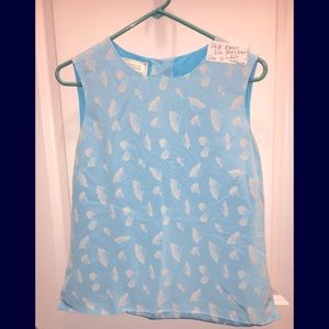 Top and skirt set. Silk. Mid skirt length
